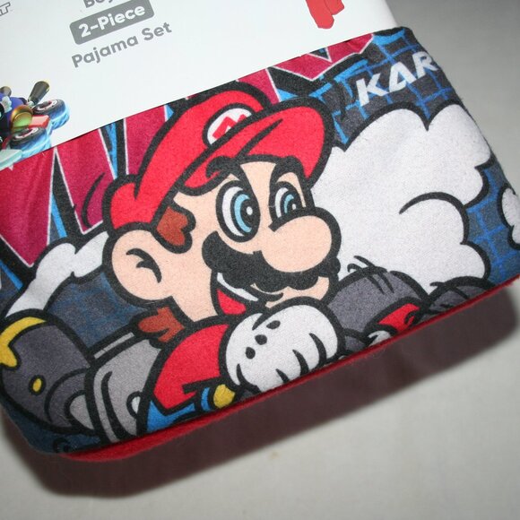 🏅 NTW MARIO KART PJs BOYS 6 7 PAJAMAS SET SHIRT PANTS GAMER NINTENDO BRAND NEW - Picture 1 of 10